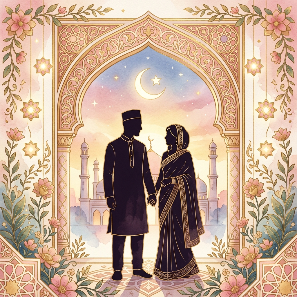 Islamic Matrimony Illustration